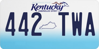 KY license plate 442TWA