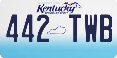 KY license plate 442TWB