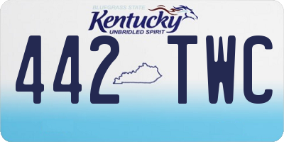 KY license plate 442TWC