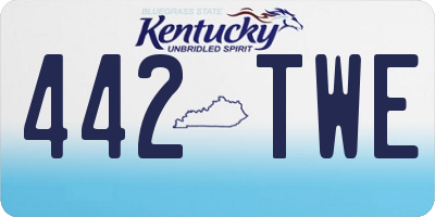 KY license plate 442TWE