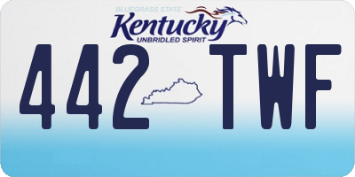 KY license plate 442TWF