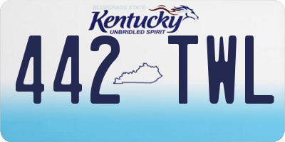KY license plate 442TWL