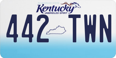 KY license plate 442TWN