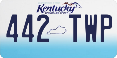 KY license plate 442TWP