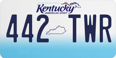 KY license plate 442TWR