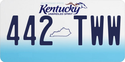 KY license plate 442TWW