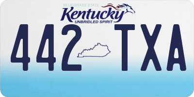 KY license plate 442TXA