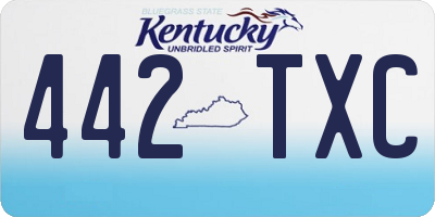 KY license plate 442TXC