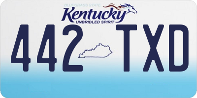 KY license plate 442TXD