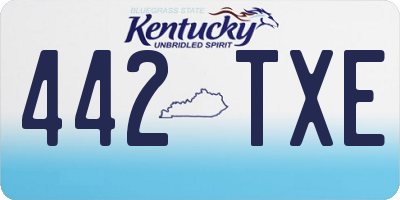 KY license plate 442TXE