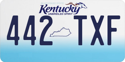 KY license plate 442TXF