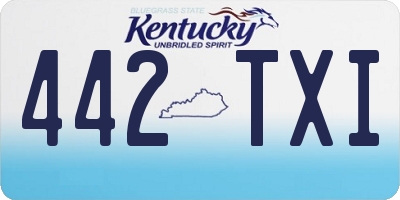 KY license plate 442TXI
