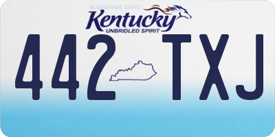 KY license plate 442TXJ