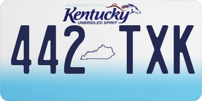 KY license plate 442TXK