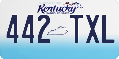 KY license plate 442TXL