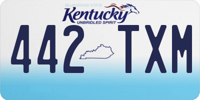 KY license plate 442TXM
