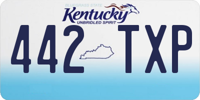 KY license plate 442TXP