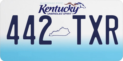 KY license plate 442TXR