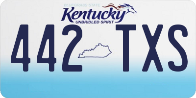 KY license plate 442TXS