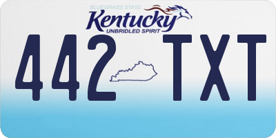 KY license plate 442TXT