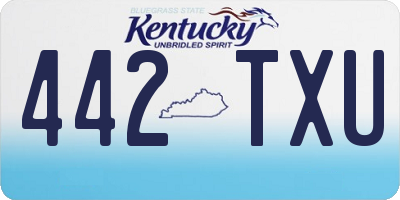 KY license plate 442TXU
