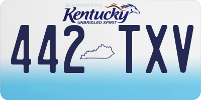 KY license plate 442TXV