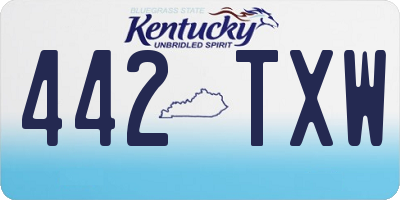 KY license plate 442TXW