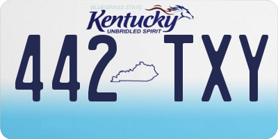 KY license plate 442TXY