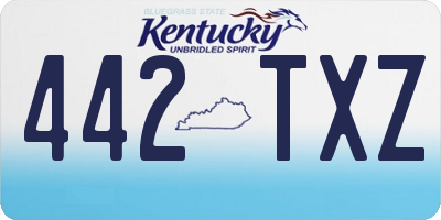 KY license plate 442TXZ