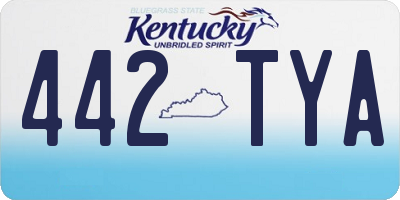 KY license plate 442TYA