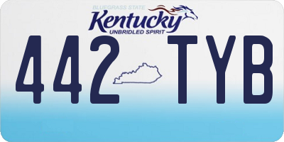 KY license plate 442TYB