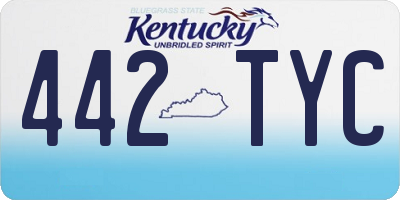 KY license plate 442TYC