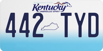 KY license plate 442TYD