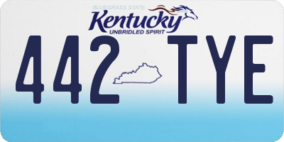 KY license plate 442TYE