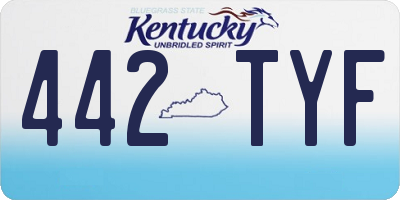 KY license plate 442TYF