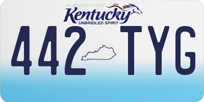 KY license plate 442TYG