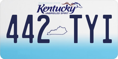 KY license plate 442TYI