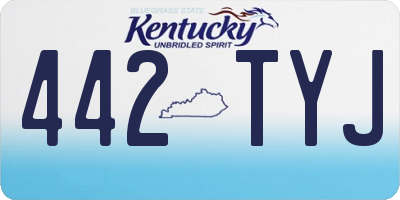 KY license plate 442TYJ