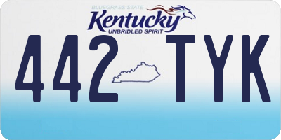 KY license plate 442TYK
