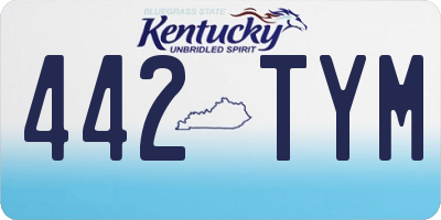 KY license plate 442TYM