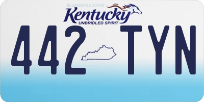 KY license plate 442TYN