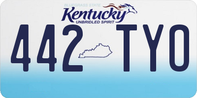 KY license plate 442TYO