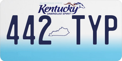 KY license plate 442TYP
