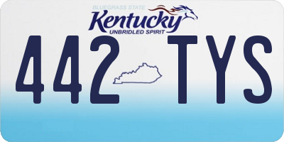 KY license plate 442TYS
