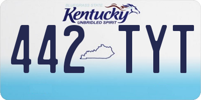 KY license plate 442TYT
