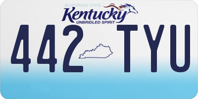 KY license plate 442TYU