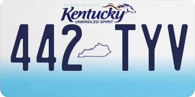 KY license plate 442TYV