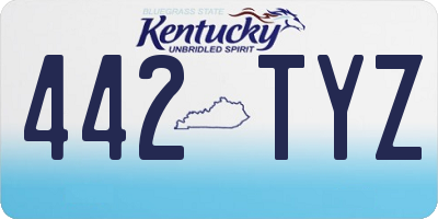 KY license plate 442TYZ