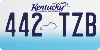 KY license plate 442TZB