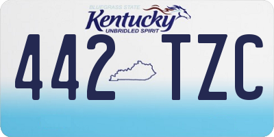 KY license plate 442TZC